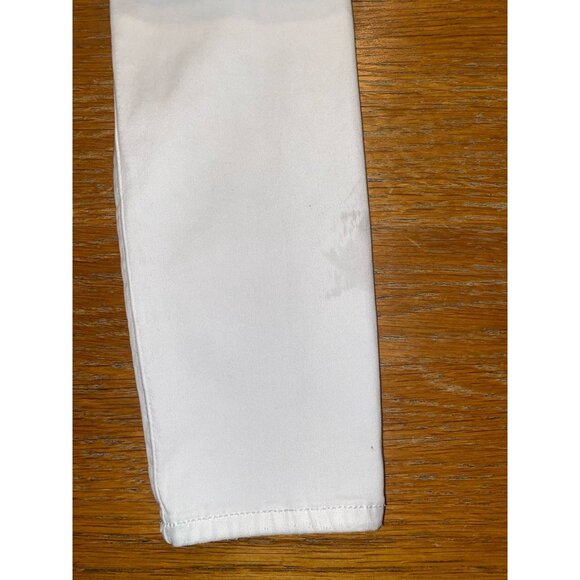 American Eagle White Distressed Skinny Jeans With Ripped Knees - Picture 4 of 5